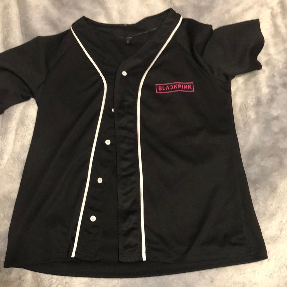 Black with white lining BLACKPINK baseball top